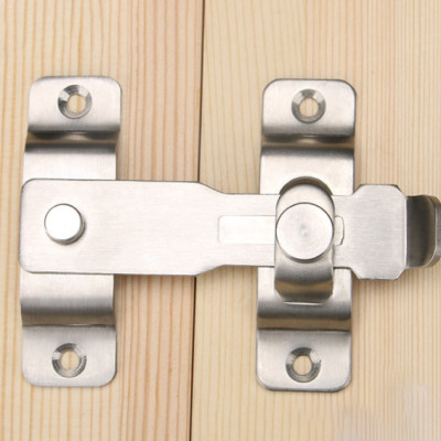 Chốt Khóa Cài Cửa KUNBE Bằng Thép Không Gỉ, Then Cửa Có Chốt Cố Định Thanh Gạt Loại To An Toàn, Chắc Chắn