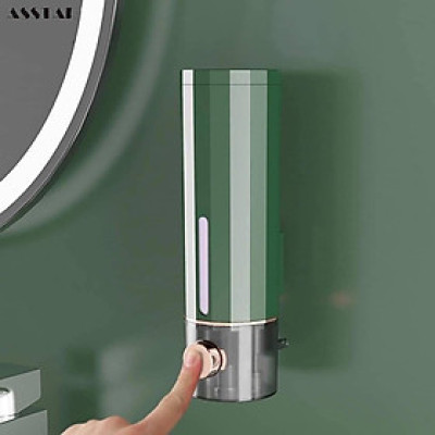 Hộp đựng sữa tắm dung tích 450ml - Nhả dầu gội, nước rửa tay gắn tường không cần khoan tiện lợi, chất liệu nhựa ABS ASSTAR