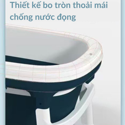 Bồn Tắm Gấp Gọn Đa Năng Legaxi, Dùng cho Trẻ Em, Người Lớn, Làm Bằng Chất Liệu PP và PTE Size 112cm
