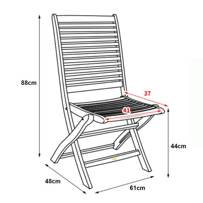 Ghế Xếp Palawan Không Tay IBIE NC2018 (48 x 61 x 88 cm) - Nâu