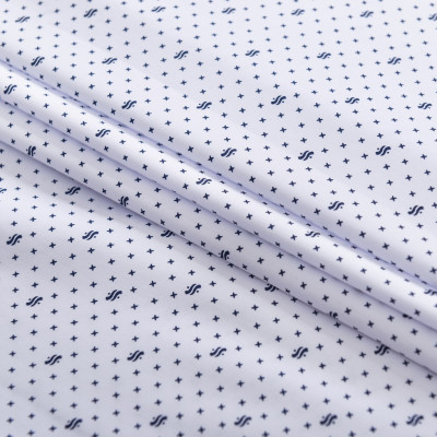 Áo Sơ Mi Nam Công Sở Trung Niên Dài Tay Trắng Thương Hiệu Anton Vải Cotton Họa Tiết Chấm Bi Nhỏ  - 302