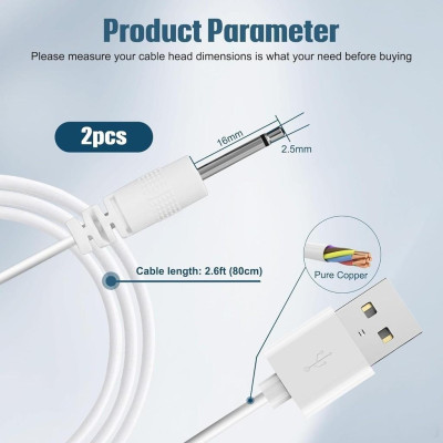 Dây sạc máy massage mắt mini 10 chế độ màu trắng