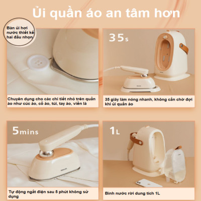 Bàn là, ủi hơi nước cầm tay công suất lớn 1800W thương hiệu Philips STE0850/50 - Hàng nhập khẩu