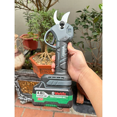 Kéo cắt cành pin WORKFIX WF-CP30BL, Động cơ Không chổi than, Màn hình led hiển thị, Cắt 3cm