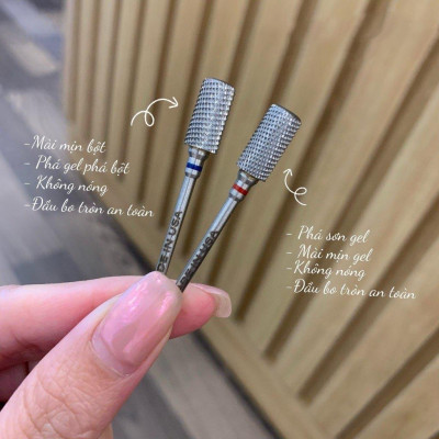 Đầu Mài Titan 3 Trong 1 Làm Nail M Xanh Phá F Đỏ Mịn, Vonfram Siêu Mịn Không Nóng Móng, Đầu Mài Wolfram Phá Gel Bột, Mài Da, Mài Khóe
