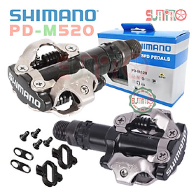 Pedal can xe đạp mtb SHIMANO M520L full box chính hãng