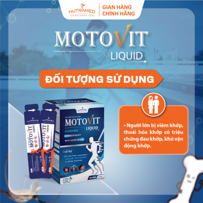 Gói uống Motovit Liquid hỗ trợ các vấn đề về đau khớp, viêm khớp, thoái hóa khớp (20 gói) - Nutramed