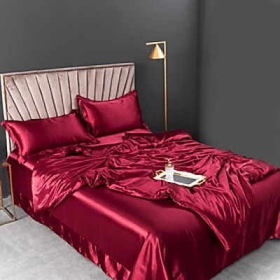 Vỏ chăn lụa cao cấp A dùng để lồng ruột (lụa loại 1), có dây khóa kéo chắc chắn kích thước 1m8x2m