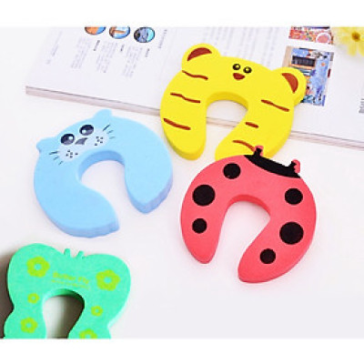 Miếng Xốp Cài CHẶN CỬA HÌNH THÚ Đáng Yêu Chống Kẹp/Kẹt Tay Bé - Chống Va Đập Cửa Sập, Chặn Gió - Hàng chính hãng ( Giao họa tiết ngẫu nhiên)