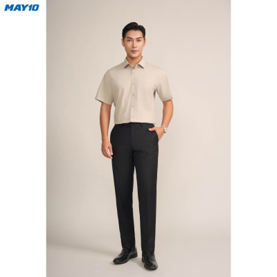 Sơ mi nam cộc tay May10 form RegularFit mã 010124195ONGB AH386