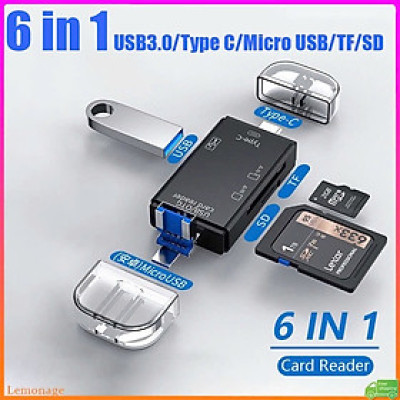 Đầu đọc thẻ nhớ SD, TF chân Type C, USB 3.0 Micro USB / U / Type C / TF / SD Cho Điện Thoại / Laptop - Hàng Nhập Khẩu