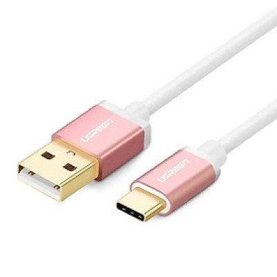 Ugreen UG30510US188TK 2M màu Hồng Bộ chuyển đổi USB 2.0 sang USB-C - HÀNG CHÍNH HÃNG