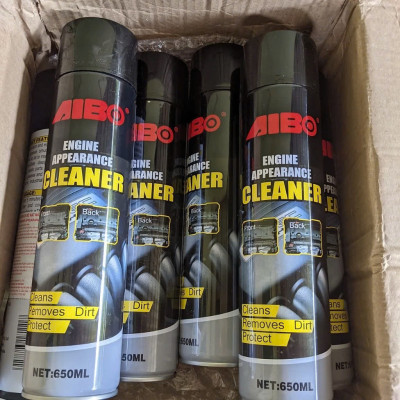 Chai Xịt Bọt Tẩy Rửa Khoang Máy AIBO 650ml Động Cơ Sạch Như Mới: - Tẩy Sạch Vết Bám Bẩn, Bảo Vệ Hiệu Suất Xe Hơi