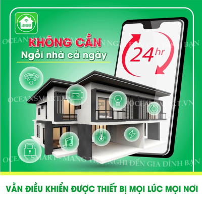 Công Tắc Cảm Ứng Thông Minh, Công Tắc Wifi HUNONIC Hình Chữ Nhật Có Viền - HNSC