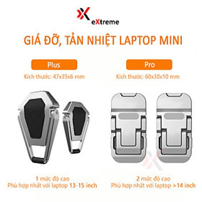 Giá đỡ tản nhiệt laptop mini eXtreme GL1201 nâng cao laptop với 2 mức độ cao - Hàng chính hãng