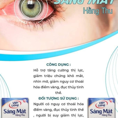Viên Uống Sáng Mắt HT dành người thái hoá điểm vàng, bị suy giảm thị lực, khô mắt, mờ mắt