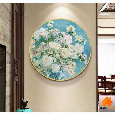 Xả kho tranh tráng gương tròn đường kính 60cm có chốt treo, treo phòng khách, phòng ăn, phòng ngủ, trang trí siêu đẹp,