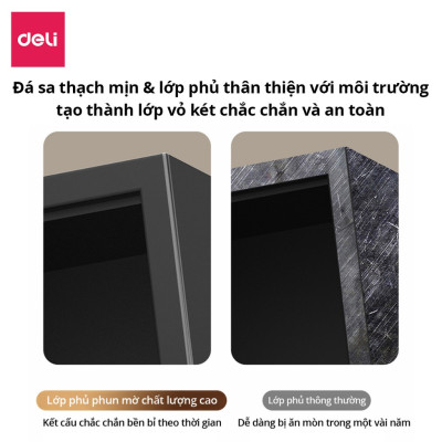 Két Sắt Mini Chính Hãng Deli, Két Sắt Gia Đình 3 Kích Thước Khóa Chống Trộm An Toàn Bảo Mật Cao