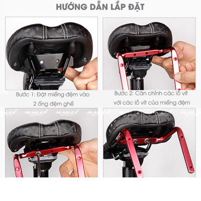 Giá gắn bình nước đôi hợp kim nhôm SSJ-02, giá cố định dưới yên xe đạp mở rộng (không kèm gá bình) phù hợp xe đạp địa hình, xe đua, fixed gear, khung nhôm kèm phụ kiện- Mai Lee