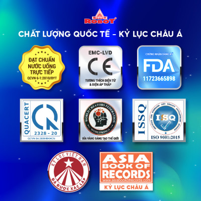 Máy lọc nước ROBOT Nóng Nguội SPRING Pro 9GH-UR Màu Đen Sọc- Hàng chính hãng