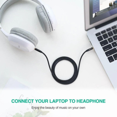 Ugreen UG20497AV183TK 1.5m Vỏ nhôm dây dù Cáp âm thanh 2 đầu 3.5m - HÀNG CHÍNH HÃNG