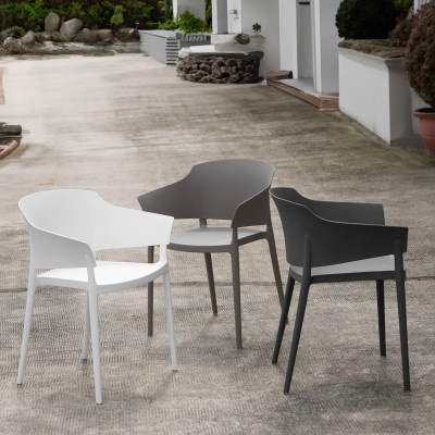 Ghế nhựa đúc, ghế sân vườn có tay vịn