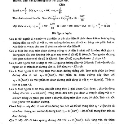 Vật Lý 10 - Tuyệt Kỹ Các Thủ Thuật Giải Nhanh Tự Luận - Trắc Nghiệm
