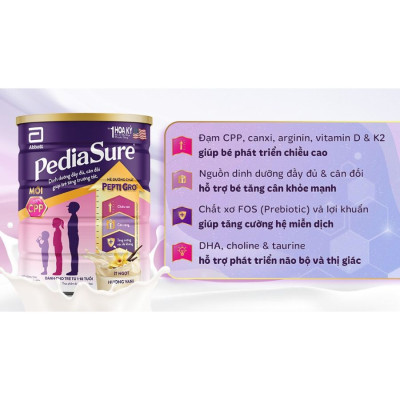 Sữa bột Abbott Pediasure 850g cho trẻ từ 1 - 10 tuổi
