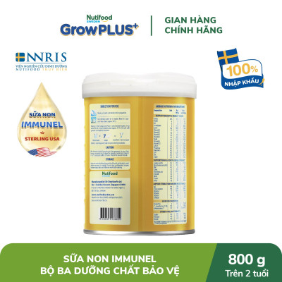 Sữa bột Nutifood GrowPLUS+ Sữa Non Immunel trên 2 tuổi Lon 800g