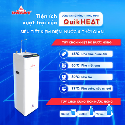 MÁY LỌC NƯỚC NÓNG THÔNG MINH LẠNH ROBOT UltraQC-6U - Hàng Chính Hãng