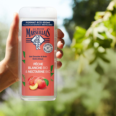 Gel tắm 92% hữu cơ Le Petit Marseillais (650ml) - Hàng chính hãng