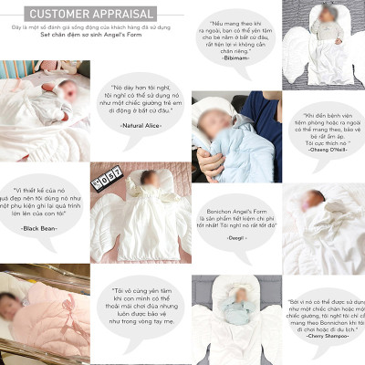 Set chăn đệm sơ sinh thiên thần BONNICHON Angel