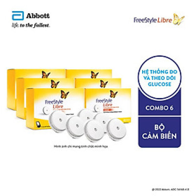 Combo 6 bộ cảm biến FreeStyle Libre (LƯU Ý: Sản phẩm phải được sử dụng cùng với đầu đọc cầm tay FreeStyle Libre)