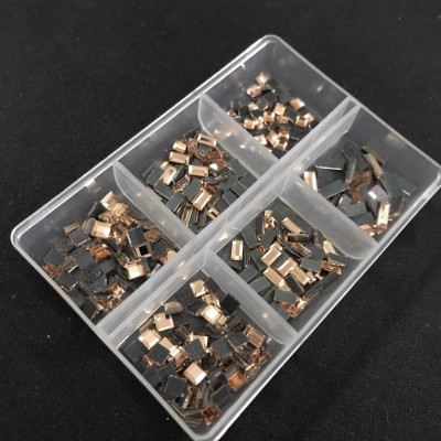 Đá Khối Chân Bằng Chữ Nhật Mix Size, 6 Ô, Đá Nail Hình Vuông Và Chữ Nhật, Trang Trí Móng Sang Trọng, Làm Nail Tinh Tế