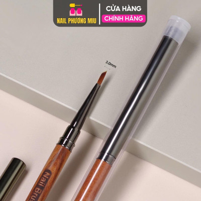Cọ Tam Giác Cán Gỗ Cao Cấp NAIL BRUSH Đầu 7mm Làm Nail Vẽ Hoa Cánh Bướm Siêu Nét, Thân Gỗ Dài 18cm Chắc Tay Vẽ Chính Xác Chi Tiết Nhỏ