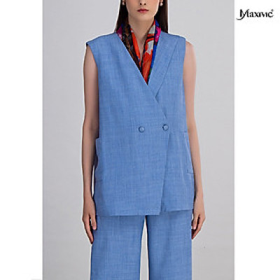 Áo khoác blazer xanh cotpo Maxivic M092304A