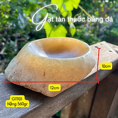 Gạt tàn thuốc bằng đá mã não NHASAN GTT01 Vẻ Đẹp SANG TRỌNG Vĩnh Cửu nặng 560gr (KT: 10x12cm)