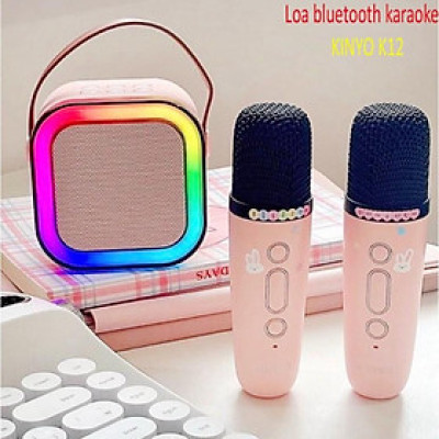 Loa bluetooth K12 không dây mini kèm 2 Micro thiết kế nhỏ gọn tiện dụng