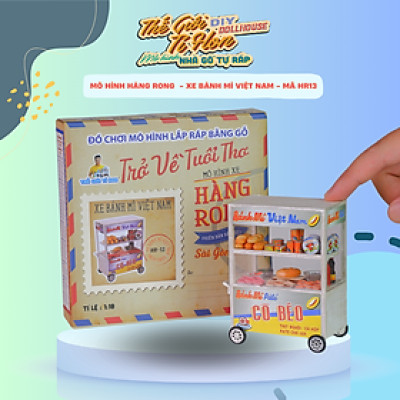 MÔ HÌNH TỰ LẮP RÁP DIY SÀI GÒN XƯA VÀ NAY - XE BÁNH MÌ VIỆT NAM - HR13