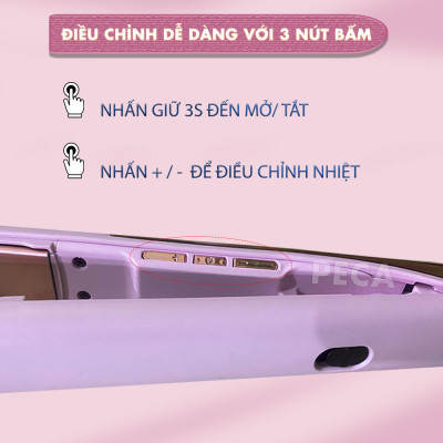 Máy duỗi tóc Kemei KM-3142 điều chỉnh 10 mức nhiệt sử dụng được cho mọi loại tóc - Hàng chính hãng