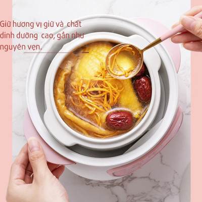 [Hàng chính hãng] Nồi Nấu Cháo Cho Bé SEKA GT68 - Nồi Hầm Cháo Chậm, Chưng Yến, Hầm Cách Thủy