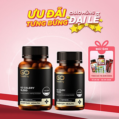 Bộ Sản Phẩm 2 Hộp Viên Gout Nhập Khẩu Chính Hãng New Zealand Go Celery 16000mg (30 + 60 Viên)