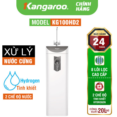 Máy Lọc Nước RO Hydrogen Slim Duo 2 Kangaroo KG100HD2 8 lõi - Hàng Chính Hãng