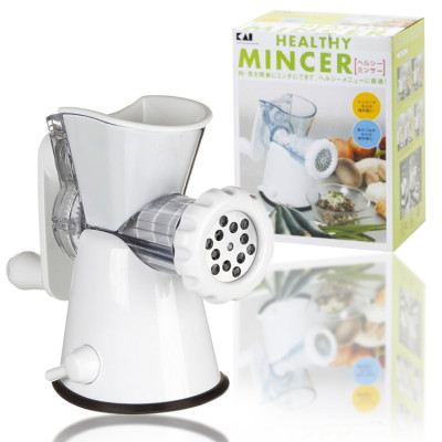 Máy Xay Bằng Tay Làm Từ Thép Không Gỉ Dùng Xay Thịt Và Các Loại Gia Vị Kai DK0580 (Màu Trắng)