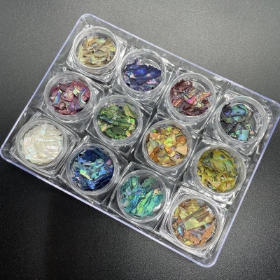 Xà Cừ Vân Đá Siêu Mỏng 12 Màu, Chất Liệu Ngọc Trai Sáng Bóng, 7g/Hũ Dành Cho Thợ Làm Nail  Nhà Nail Phương Miu khảm xà cừ việt nam