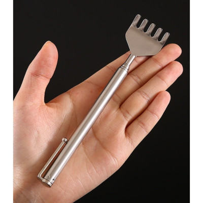 Cây gãi lưng inox tùy chỉnh rút gọn chiều dài massage body cơ thể hình bàn tay gãi ngứa rất đã loại tốt BILA1069