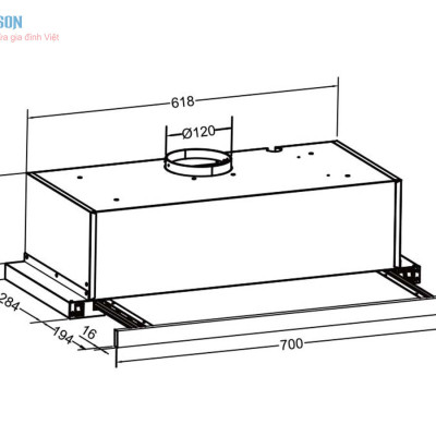 Máy Hút Mùi Eurosun 70AF85B - Hàng Chính Hãng