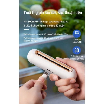 Máy Khử Mùi Tủ Lạnh và Ô Tô Hết Sạch Mùi Hôi: với Công Nghệ Ion Ozone 2in1