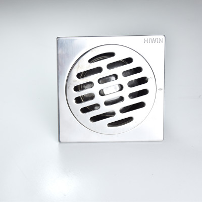 Phễu thoát sàn ngăn mùi inox 304 cao cấp chống gỉ vượt trội mặt gương Hiwin FD-6322 mặt 120x120