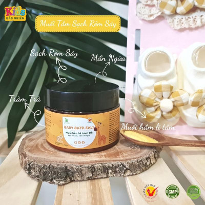Muối tắm bé tràm trà Bảo Nhiên hộp 200gr